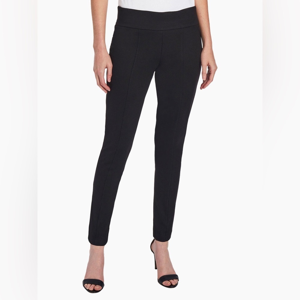 Jones New York Signature Stretch Compression Black Pull-On Dress Pants Size 4